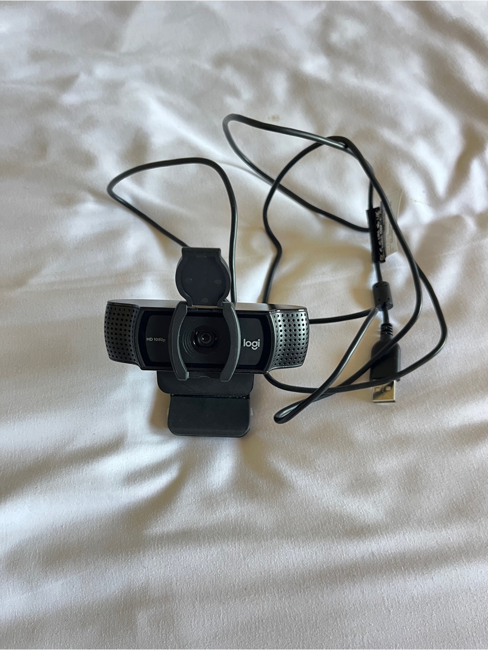 (Original $70) Logitech HD 1080p Black USB Webcam Model VU0060 Privacy Cover